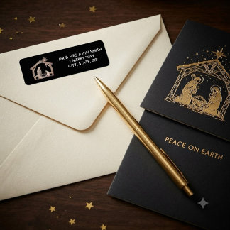 Weihnachts-Rücksendeadresse der Black and Gold Kri