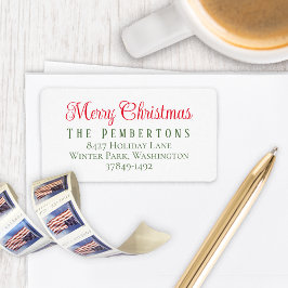 Weihnachts-Rücksendeadresse Etikett Adressaufkleber