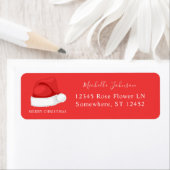 Weihnachts-Rücksendeadresse-Etikett Red (Insitu)