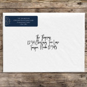 Weihnachts-Rücksendeadresse Navy Blue