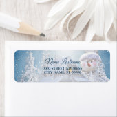 Weihnachts-Rücksendeadresse Party Winter Snowman B (Insitu)