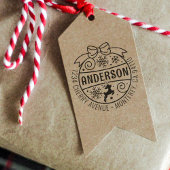 Weihnachts-Rücksendeadresse Reindeer Snowflake Permastempel