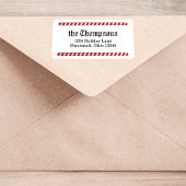 Weihnachts-Rücksendeadresse Rot und Weiß Adressaufkleber