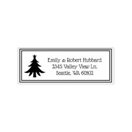 Weihnachts-Rücksendeadresse Rubber-Briefmarke Gummistempel
