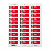 Weihnachts-Rücksendeadressen-Aufkleber (Vorne)