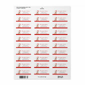 Weihnachts-Rücksendeadressen-Aufkleber Niedlich We (Vorne)