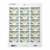 Weihnachts-Rücksendeadressen-Aufkleber "über die M Adressaufkleber (Vorne)