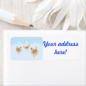 Weihnachts-Rücksendetikett mit Hühnern! (Insitu)