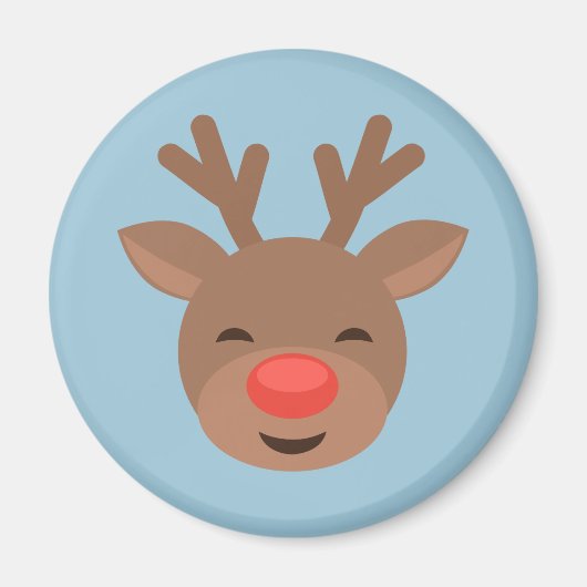 Weihnachts-Rudolf auf Light Blue Magnet (Vorne)