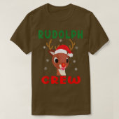 Weihnachts Rudolph Crew Familie Matching Pajamas X T-Shirt (Design vorne)