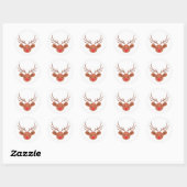 Weihnachts Rudolph Reindeer Stickers (Blatt)