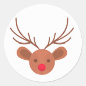 Weihnachts Rudolph Reindeer Stickers (Vorderseite)