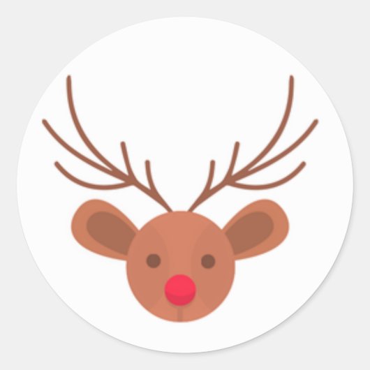 Weihnachts Rudolph Reindeer Stickers (Vorderseite)