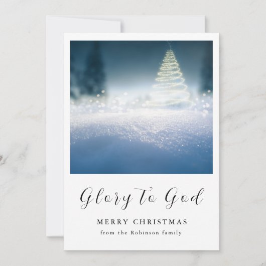 Weihnachts-Ruhm Christlich Feiertagskarte (Vorderseite)