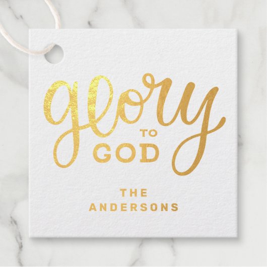 Weihnachts-Ruhm für Gott | Gold Christlich Religio Geschenkanhänger (Vorderseite)