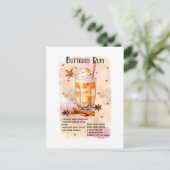 Weihnachts-Rum-Rezept Feiertagspostkarte (Stehend Vorderseite)