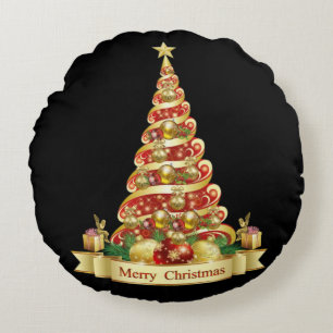 Weihnachts-Rundkissen, frohe Weihnachten Rundes Kissen