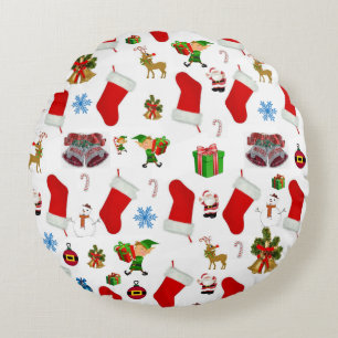 Weihnachts-Rundkissen Rundes Kissen