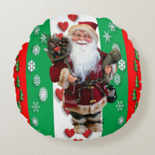 Weihnachts-Rundkissen Rundes Kissen