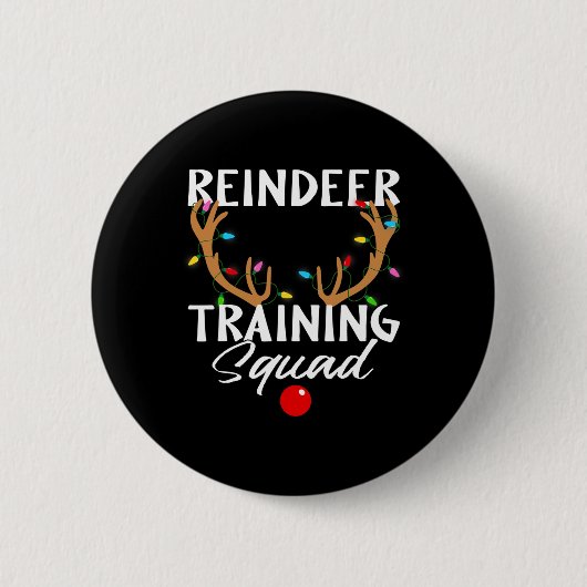 Weihnachts-Running-Rentier-Runner-Training Squad T Button (Vorderseite)