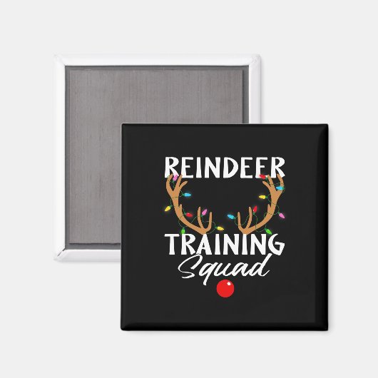 Weihnachts-Running-Rentier-Runner-Training Squad T Magnet (Vorderseite/Rückseite)