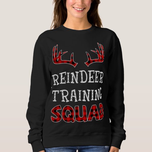 Weihnachts-Running Team Rentier Training Squad Red Sweatshirt (Vorderseite)