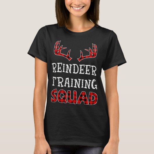 Weihnachts-Running Team Rentier Training Squad Red T-Shirt (Vorderseite)
