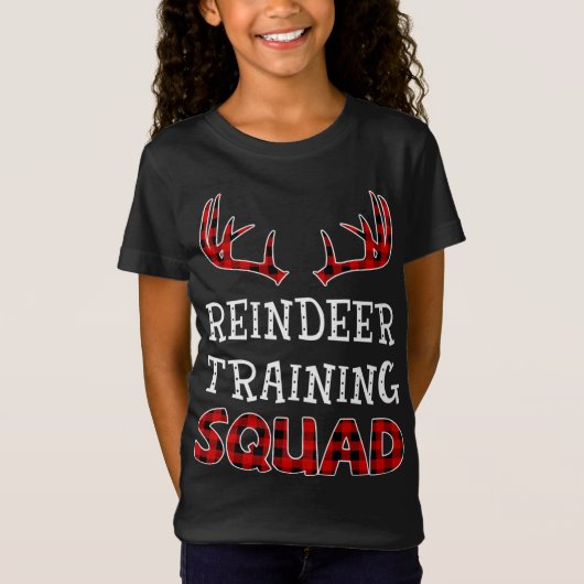 Weihnachts-Running Team Rentier Training Squad Red T-Shirt (Vorderseite)