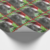 Weihnachts Russisch Blauer Langhaarkatze Geschenkpapier (Ecke)