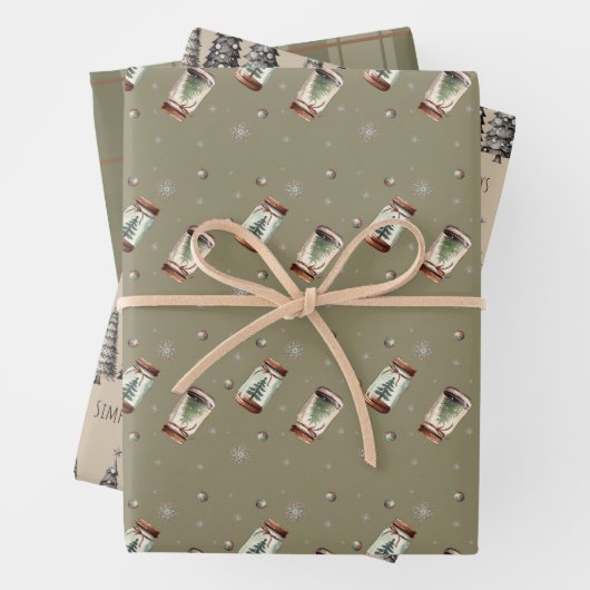 Weihnachts-Rustikal Geschenkpapier Set (Beispiel)