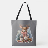 Weihnachts rustikale Vintage Einkaufstasche Tasche (Vorderseite)