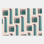 Weihnachts Rustikales Boho Pattern Geschenkwrake Geschenkpapier Set (Vorderseite 2)