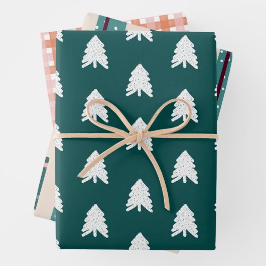 Weihnachts Rustikales Boho Pattern Geschenkwrake Geschenkpapier Set (Beispiel)