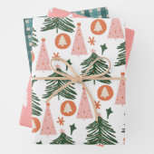 Weihnachts Rustikales Boho Pattern Geschenkwrake Geschenkpapier Set (Beispiel)