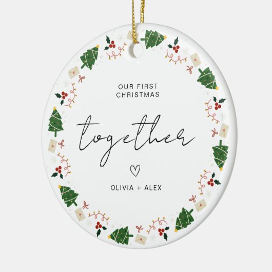 Weihnachts-Sake Weihnachtskuchen-Geschenk Keramik Ornament (Links)