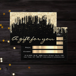 Weihnachts-Salon Hair GoldConfetti Geschenk Tropfe