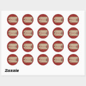 Weihnachts-Sammlung Geschenkname Tags Weihnachtsau Runder Aufkleber (Blatt)