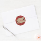 Weihnachts-Sammlung Geschenkname Tags Weihnachtsau Runder Aufkleber (Umschlag)