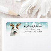 Weihnachts Samoyed Rücksendeadressen-Aufklebers (Insitu)