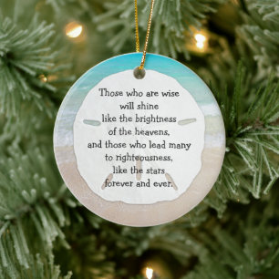 Weihnachts-Sand-Dollar Christliche Führung Keramikornament