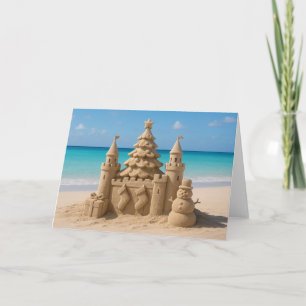 Weihnachts-Sandburgen-Grußkarte Feiertagskarte