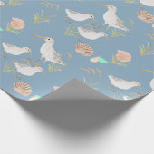 Weihnachts-Sandfänger am Strand Geschenkpapier (Ecke)