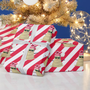 Weihnachts-Sandman auf Streifen Umschlagpapier Geschenkpapier