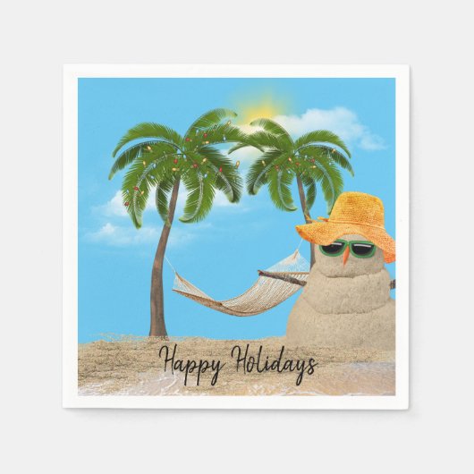 Weihnachts Sandman mit Hammock Napkins Serviette (Vorderseite)