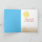 Weihnachts Sandman mit Palmen Karte (Innenseite)