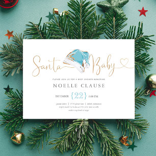 Weihnachts-Santa-Baby-Baby-Shower-Einladung Einladung