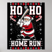 Weihnachts-Santa-Baseball-Homerun-Ho-Ho-Homerun , Poster (Vorne)