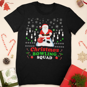 Weihnachts-Santa-Bowling-Mannschaft T-Shirt