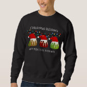 Weihnachts-Santa Buffalo-Glitzer Pudding Sweatshirt (Vorderseite)