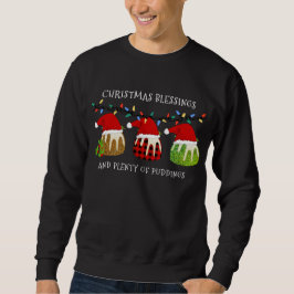 Weihnachts-Santa Buffalo-Glitzer Pudding Sweatshirt